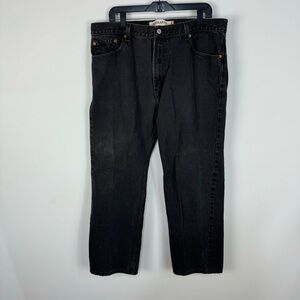 Levi's 505 regular fit black denim jeans 40x30